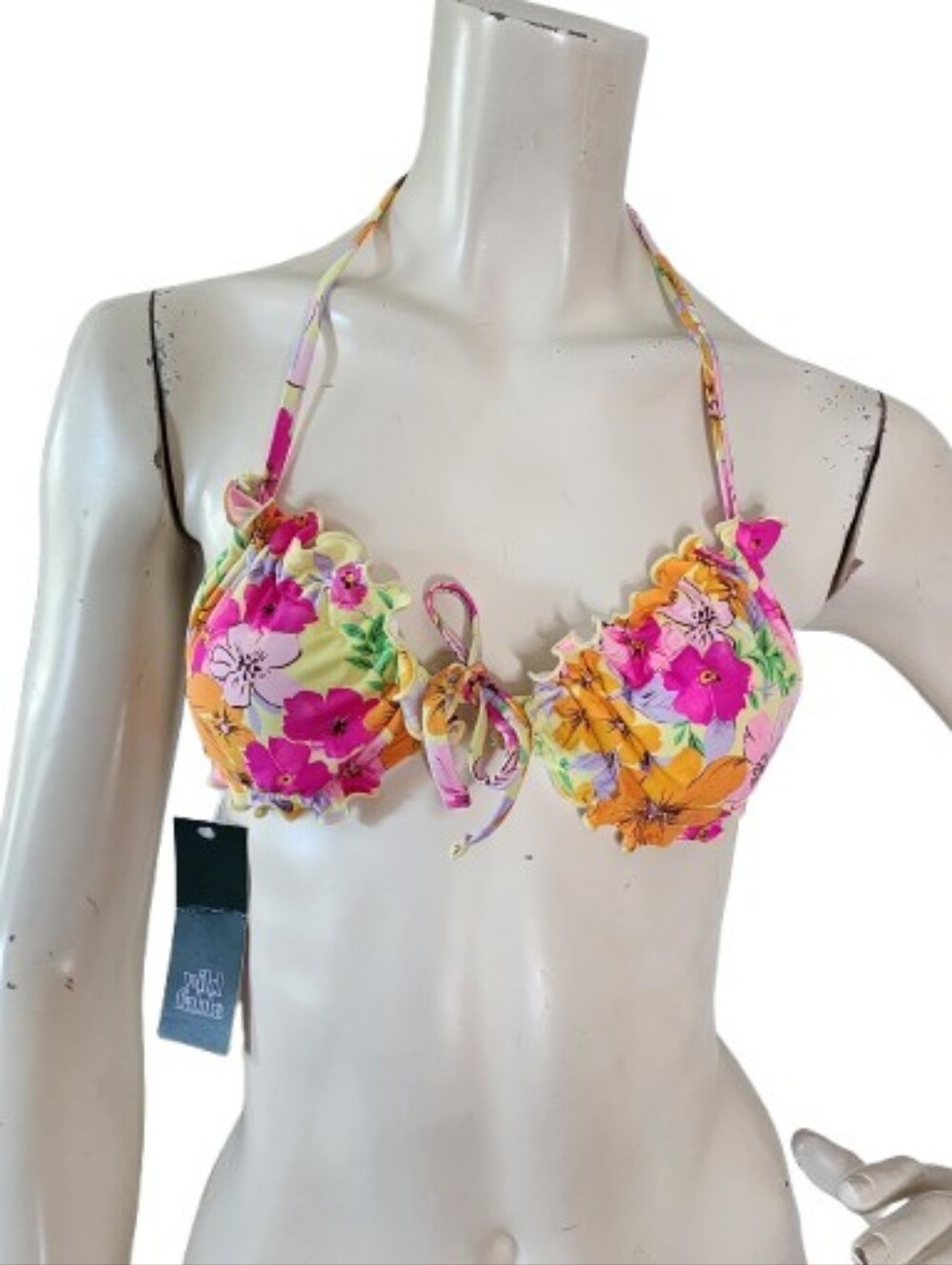 Wild Fable Bikini Top Womens XS Yellow Floral NEW
